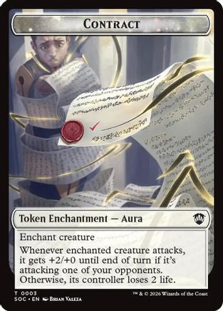 Contract // Copy Double-Sided Token (3) [Commander: Secrets of Strixhaven] - Deck Out Gaming