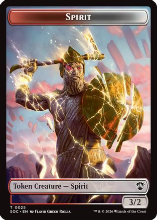 Spirit (0025) // Copy Double-Sided Token (25) [Commander: Secrets of Strixhaven] - Deck Out Gaming