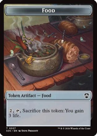 Food //  Frog Lizard Double-Sided Token (27) [Commander: Secrets of Strixhaven] - Deck Out Gaming