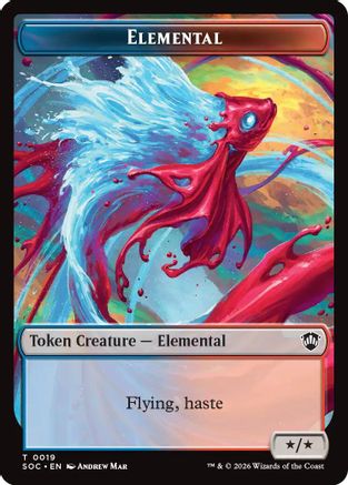 Elemental (0019) // Copy Double-Sided Token (19) [Commander: Secrets of Strixhaven] - Deck Out Gaming