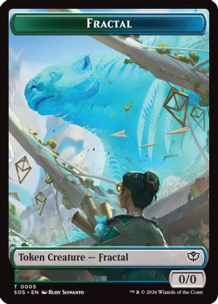 Fractal (0005) // Spirit (0011) Double-Sided Token (5) [Secrets of Strixhaven] - Deck Out Gaming