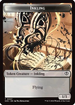 Inkling (0007) // Spirit (0011) Double-Sided Token (7) [Secrets of Strixhaven] - Deck Out Gaming