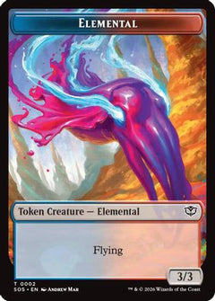 Elemental (0002) // Treasure Double-Sided Token (2) [Secrets of Strixhaven] - Deck Out Gaming