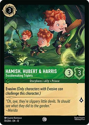 Hamish, Hubert & Harris - Troublemaking Triplets (70/204) [Wilds Unknown] Cold Foil - Deck Out Gaming