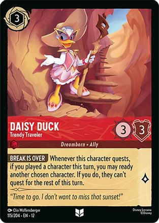 Daisy Duck - Trendy Traveler (115/204) [Wilds Unknown] - Deck Out Gaming