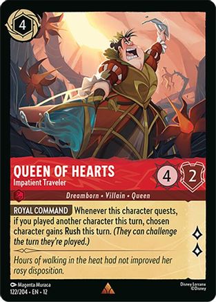 Queen of Hearts - Impatient Traveler (122/204) [Wilds Unknown] - Deck Out Gaming