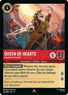 Queen of Hearts - Impatient Traveler (122/204) [Wilds Unknown] Cold Foil - Deck Out Gaming