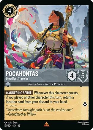 Pocahontas - Steadfast Traveler (171/204) [Wilds Unknown] Cold Foil - Deck Out Gaming