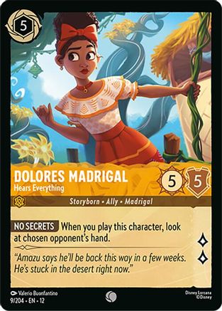 Dolores Madrigal - Hears Everything (9/204) [Wilds Unknown] Cold Foil - Deck Out Gaming