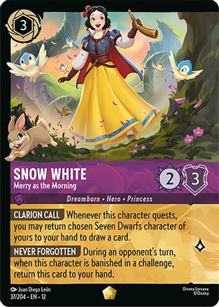 Snow White - Merry as the Morning (Foil) (37/204) [Wilds Unknown] Cold Foil - Deck Out Gaming