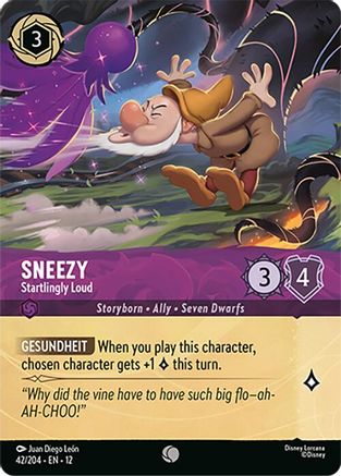 Sneezy - Startlingly Loud (Foil) (42/204) [Wilds Unknown] Cold Foil - Deck Out Gaming