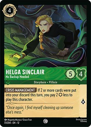 Helga Sinclair - No Backup Needed (73/204) [Wilds Unknown] - Deck Out Gaming