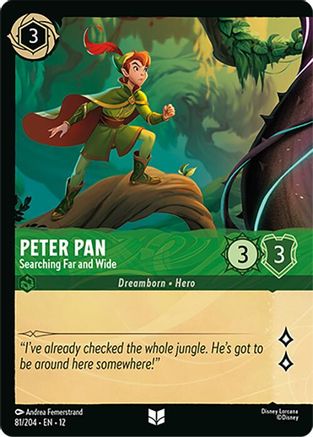 Peter Pan - Searching Far and Wide (Foil) (81/204) [Wilds Unknown] Cold Foil - Deck Out Gaming