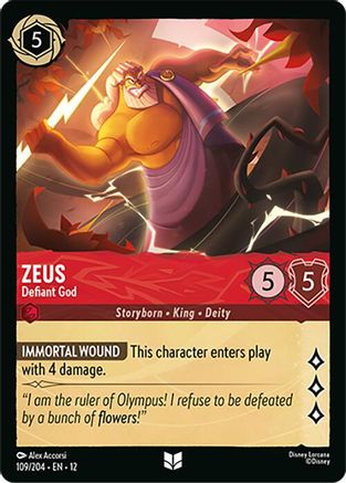Zeus - Defiant God (109/204) [Wilds Unknown] Cold Foil - Deck Out Gaming