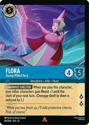 Flora - Strong-Willed Fairy (Foil) (141/204) [Wilds Unknown] Cold Foil - Deck Out Gaming