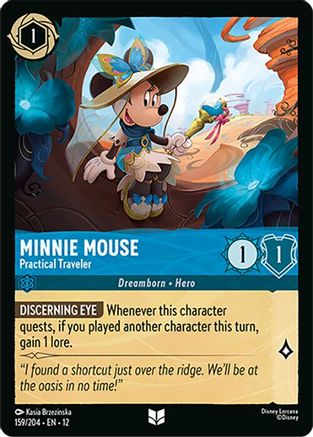 Minnie Mouse - Practical Traveler (159/204) [Wilds Unknown] - Deck Out Gaming