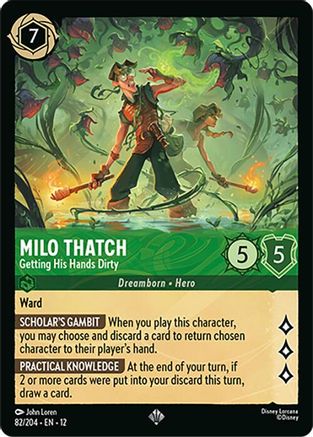 Milo Thatch - Getting His Hands Dirty (82/204) [Wilds Unknown] Cold Foil - Deck Out Gaming