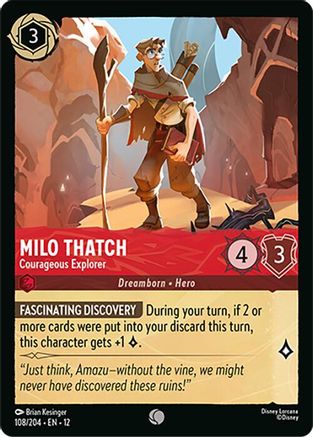Milo Thatch - Courageous Explorer (108/204) [Wilds Unknown] Cold Foil - Deck Out Gaming