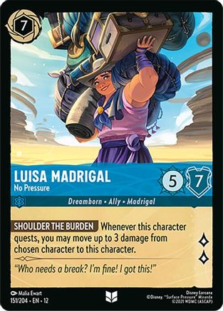Luisa Madrigal - No Pressure (151/204) [Wilds Unknown] Cold Foil - Deck Out Gaming