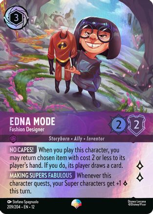 Edna Mode - Fashion Designer (Epic) (209/204) [Wilds Unknown] Holofoil - Deck Out Gaming
