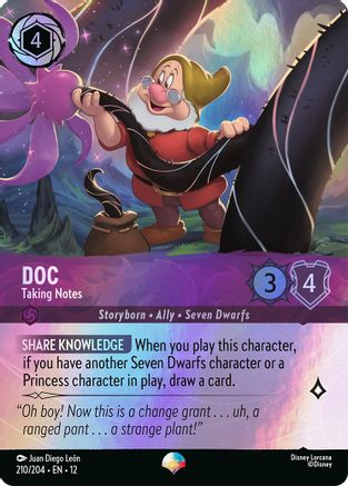 Doc - Taking Notes (Epic) (210/204) [Wilds Unknown] Holofoil - Deck Out Gaming