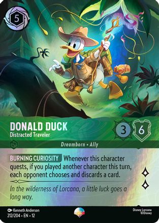 Donald Duck - Distracted Traveler (Epic) (212/204) [Wilds Unknown] Holofoil - Deck Out Gaming