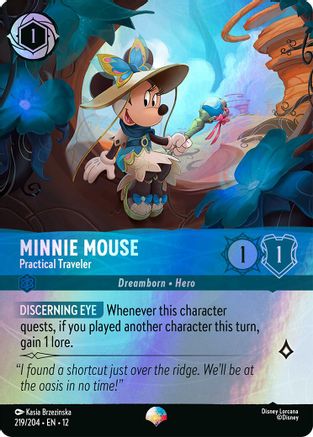 Minnie Mouse - Practical Traveler (Epic) (219/204) [Wilds Unknown] Holofoil - Deck Out Gaming