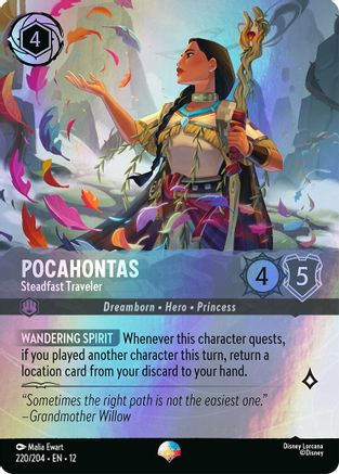 Pocahontas - Steadfast Traveler (Epic) (220/204) [Wilds Unknown] Holofoil - Deck Out Gaming