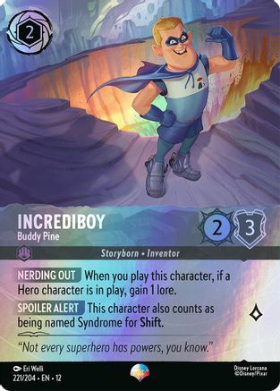 Incrediboy - Buddy Pine (Epic) (221/204) [Wilds Unknown] Holofoil - Deck Out Gaming