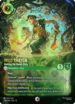 Milo Thatch - Getting His Hands Dirty (Enchanted) (230/204) [Wilds Unknown] Holofoil - Deck Out Gaming