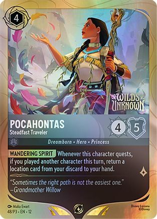 Pocahontas - Steadfast Traveler (48) [Disney Lorcana Promo Cards] Holofoil - Deck Out Gaming