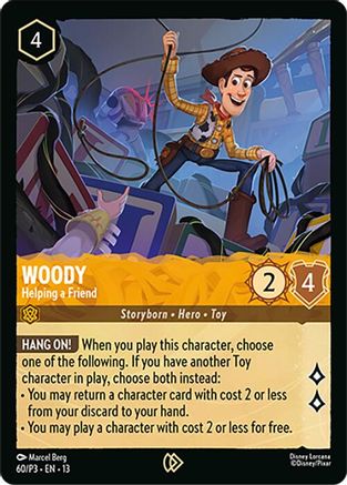 Woody - Helping a Friend (60) [Disney Lorcana Promo Cards] Holofoil