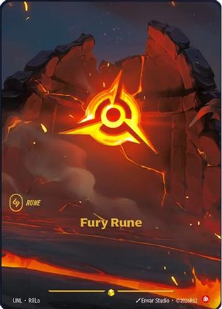 Fury Rune (Alternate Art) (R01a) [Unleashed] Foil - Deck Out Gaming