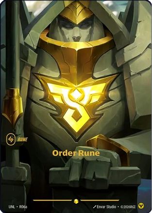 Order Rune (Alternate Art) (R06a) [Unleashed] Foil - Deck Out Gaming