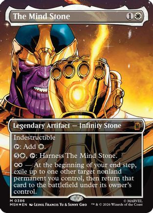 The Mind Stone (Borderless) (386) [Marvel Super Heroes] foil - Deck Out Gaming