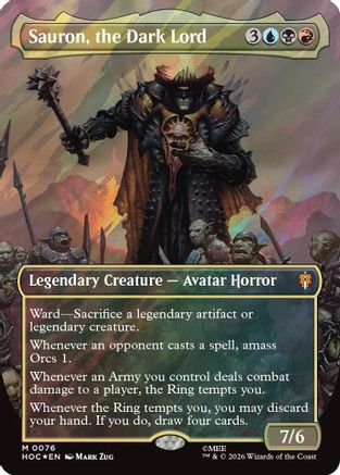 Sauron, the Dark Lord (Borderless) (Surge Foil) (76) [The Hobbit] foil-1
