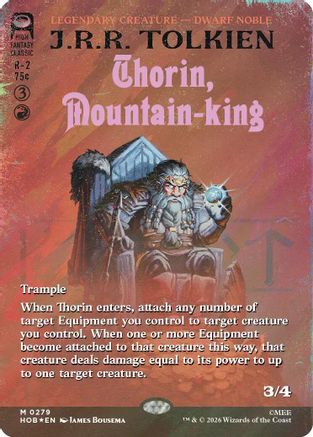 Thorin, Mountain-king (Borderless) (Surge Foil) (279) [The Hobbit] foil