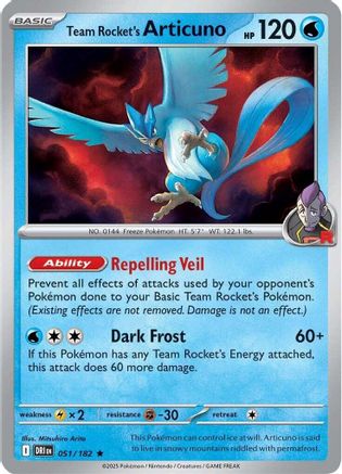 Team Rocket's Articuno - 051/182 (Non-Holo) (51) [Deck Exclusives]