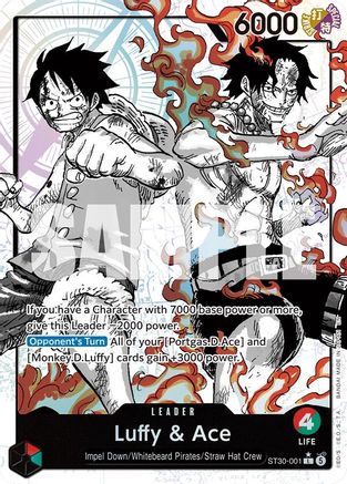 Luffy & Ace (Parallel) (ST30-001) [Starter Deck EX: Luffy & Ace] Foil - Deck Out Gaming