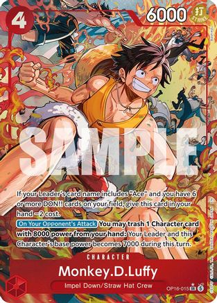 Monkey.D.Luffy (Alternate Art) (OP16-015) [The Time of Battle] Foil