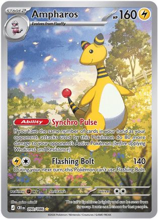 Ampharos - 090/086 (90) [ME04: Chaos Rising] Holofoil - Deck Out Gaming