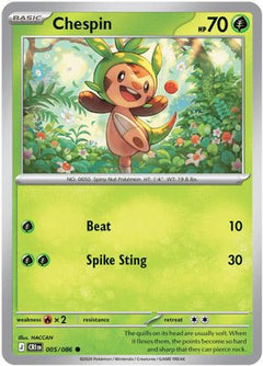 Chespin - 005/086 (5) [ME04: Chaos Rising] Reverse Holofoil - Deck Out Gaming