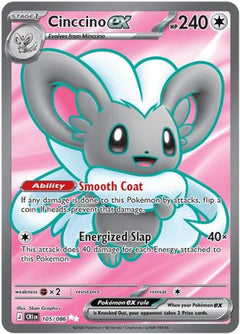 Cinccino ex - 105/086 (105) [ME04: Chaos Rising] Holofoil - Deck Out Gaming