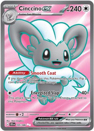 Cinccino ex - 105/086 (105) [ME04: Chaos Rising] Holofoil - Deck Out Gaming