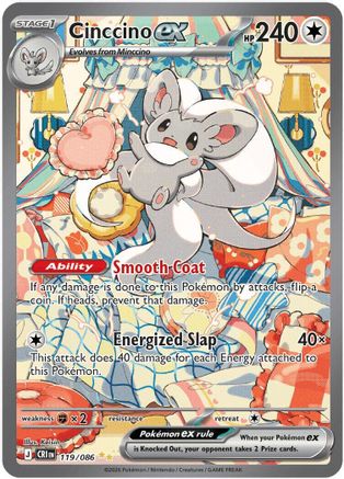 Cinccino ex - 119/086 (119) [ME04: Chaos Rising] Holofoil - Deck Out Gaming
