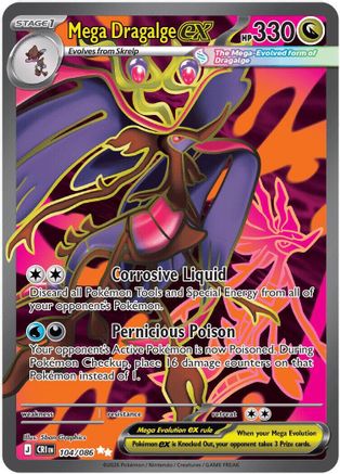 Mega Dragalge ex - 104/086 (104) [ME04: Chaos Rising] Holofoil - Deck Out Gaming