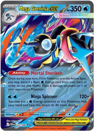 Mega Greninja ex - 022/086 (22) [ME04: Chaos Rising] Holofoil - Deck Out Gaming
