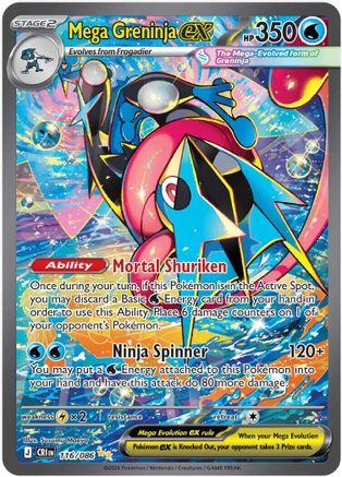 Mega Greninja ex - 116/086 (116) [ME04: Chaos Rising] Holofoil - Deck Out Gaming