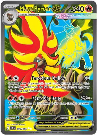 Mega Pyroar ex - 099/086 (99) [ME04: Chaos Rising] Holofoil - Deck Out Gaming