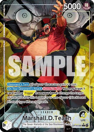 Marshall.D.Teach (080) (Alternate Art) (OP16-080) [The Time of Battle] Foil